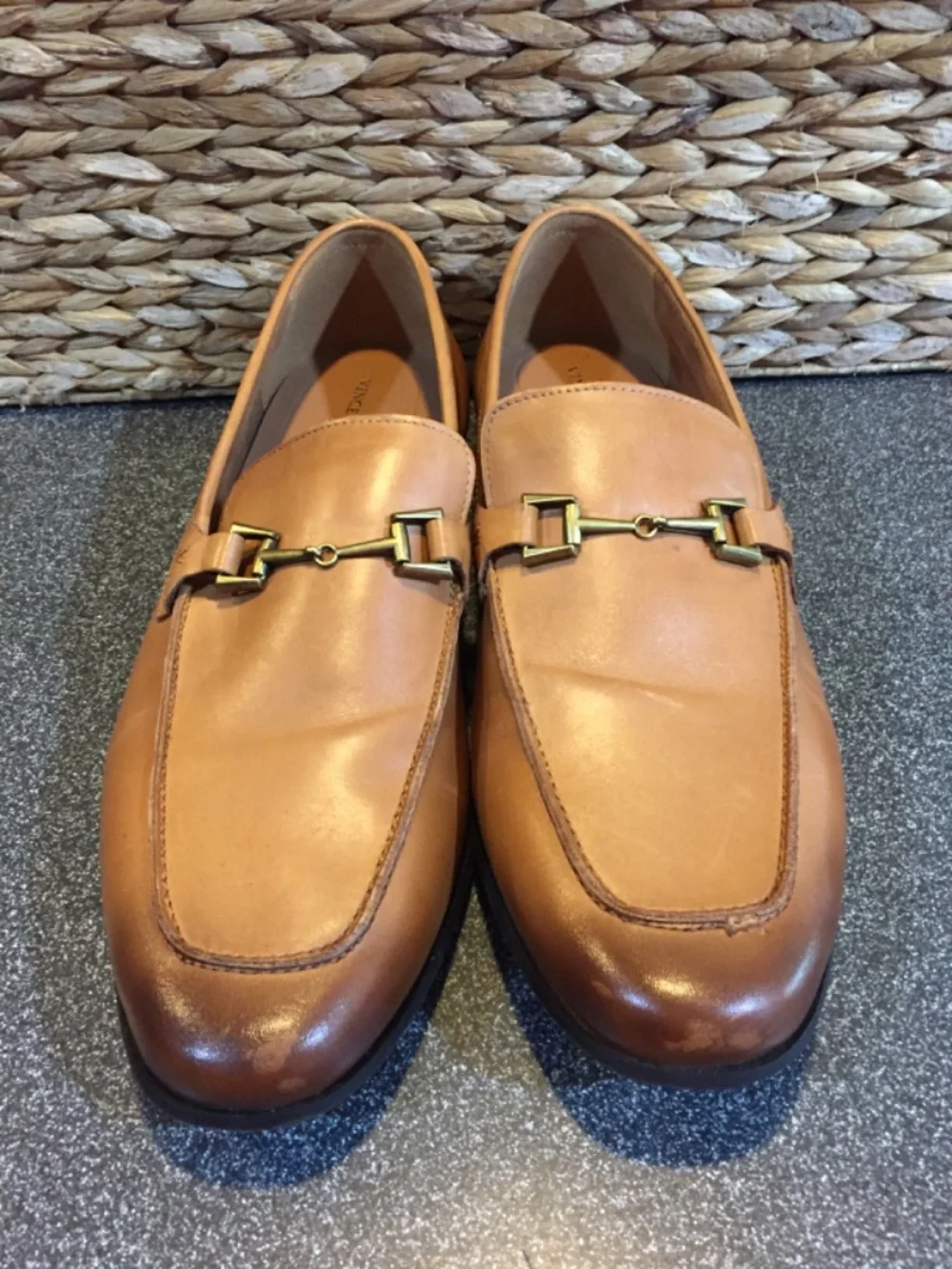 Vince Camuto Men's Tan Leather Bit Loafers